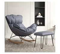 TANZEM Tumbonas, sofá Decorativo, Mecedora, Planeador para guardería, sillón reclinable tapizado Moderno de Mediados de Siglo con otomana para Sala de Estar, sillón mecedor con Patas de Madera maci