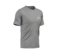 TAO MARTIAL Camiseta Muay Thai Sport Quick Dry ligera transpirable, gris, L