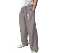 TAO MARTIAL Pantalón Kung Fu Style Tai Chi y Wing Chun Pantalón con Bolsillos Amplios de Viscosa, V3, Gris Tai Ji, XL (185-195cm