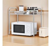 TAO ONE Estante para Microondas de Acero Inoxidable | Estante Resistente con Tubos Reforzados | Soporte Compacto para Horno, Tostadora & Air Fryer