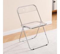 Tao One Silla Plegable Acrílica, Marco Metal Cromado, Asiento Cristalino