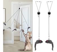 tao pipe Juguetes para gatos interactivos, autoempleo, juego para gatos con ratón elástico para marcos de troncos, juguete para gatos Dancer para salida de gato y para el aburrimiento, interactivo