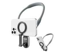 TaoAcc Soporte de Cuello magnético | Soporte Selfie para teléfonos POV | Soporte Movil Grabar Video | Soporte Magsafe para teléfonos Soporte Telefono Pecho | POV iPhone Android (Gris)
