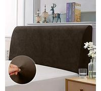 TAOCOCO Funda de Cabecera de Cama, Funda de protección de cabecera elástica, protección elástica de Color sólido de diseño Todo Incluido, Marrón 150-170 cm