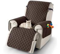 TAOCOCO Funda Sillon Relax Reclinable 1 Plaza, Funda Sofa Impermeable para Mascotas con Bolsillo, Ajustable Elástico, Fundas Sillon Relax Reclinable Antiarrays y Antimanchas(Chocolate, 63.5×231cm)