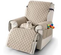 TAOCOCO Funda Sillon Relax Reclinable 1 Plaza, Funda Sofa Impermeable para Mascotas con Bolsillo, Ajustable Elástico, Fundas Sillon Relax Reclinable Antiarrays y Antimanchas(Caqui, 55×231cm)