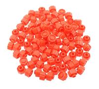 TAODAN 100 jeringas Luer Lock Cap Luer Lock Tapa de aguja dispensadora naranja redonda de plástico sin aguja Luer Lock Cap para tubo de infusión y suministro de laboratorio