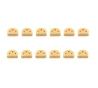 TAODAN 12 piezas de cierre de cuerda de guitarra beige de 3 agujeros de plástico con cuentas de puente adecuadas para guitarra acústica clásica y guitarra de cuerda de nailon ukelele