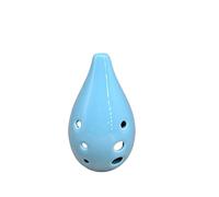 TaoDi Ocarina Xun de cerámica, afinada en Do mayor, 10 agujeros, for principiantes, autoaprendizaje, 10,5 x 6 cm, multicolor(Blu)