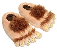 Taodyans Interior Otoño Invierno Zapatillas Mujeres Antideslizantes Calientes Casa Zapatos Divertidos Casa Zapatillas Zapatillas Zapatillas Interior Algodón (Hobbit, L)