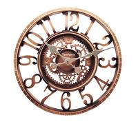 Taodyans Reloj de Pared al Aire Libre, Reloj de jardín, Reloj Impermeable 30 cm, Relojes Retro de Sala de Estar Cocina - no silencioso (Cobre)