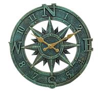 Taodyans Reloj de pared para exteriores, 30 cm, para jardín, resistente al agua, para exteriores, cocina, salón, reloj de pared industrial 3D, tictac (turquesa), TY1118