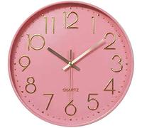 Taodyans - Reloj de pared silencioso de 30 cm, sin tictac, de cuarzo, funciona con pilas, moderno y redondo, para oficina, aula, cocina, sala de estar o dormitorio