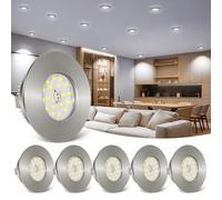 TaoFiaCo 6 W Foco Empotrable LED 230V Blanco Frío 6000K, Juego de 6