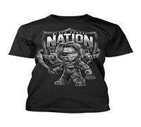 TAOKEBEAR Black Sunday Chucky Raiders Nation Silver Unisex 100% Cotton Short-Sleeve T-Shirts Black XXL