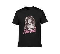 TAOKEBEAR Farrah Fawcett 70S Icon Angels Unisex 100% Cotton Short-Sleeve T-Shirts Black XL