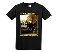 TAOKEBEAR Flamin' Groovies Shake Some Action Unisex 100% Cotton Short-Sleeve T-Shirts Black M
