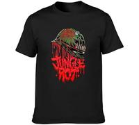 TAOKEBEAR Jungle Rot Full Metal Rot Unisex 100% Cotton Short-Sleeve T-Shirts Black L