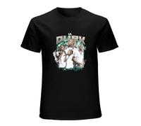 TAOKEBEAR Lil Durk Unisex 100% Cotton Short-Sleeve T-Shirts Black S
