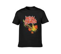 TAOKEBEAR Metal Church Guitar Unisex 100% Cotton Short-Sleeve T-Shirts Black S