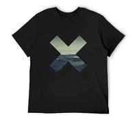 TAOKEBEAR Mountain X Cross XX View Coexist Indie Unisex 100% Cotton Short-Sleeve T-Shirts Black S