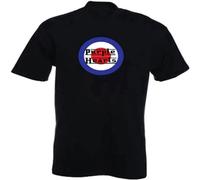 TAOKEBEAR Purple Hearts GB Target Punk Mod Revival Unisex 100% Cotton Short-Sleeve T-Shirts Black XXL