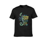 TAOKEBEAR Scorpion Im A November Guy I Have 3 Sides Unisex 100% Cotton Short-Sleeve T-Shirts Black M