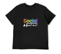TAOKEBEAR Social Distance Formula Math Subject Quarantine Unisex 100% Cotton Short-Sleeve T-Shirts Black XXXL