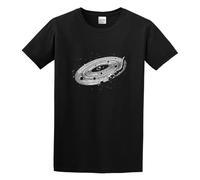 TAOKEBEAR Space Vinyl DJ Mixer Decks Dance House EDM Music Birthday Gift Ibiza Unisex Cotton T-Shirts Black XXXL