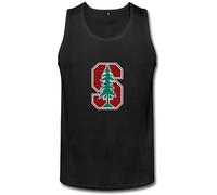 TAOKEBEAR Stanford University Cartoon Unisex O-Neck 100% Cotton Short-Sleeve T-Shirts Black L