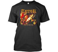 TAOKEBEAR Terror Always The Hard Way American Beatdown Hardcore Band Unisex 100% Cotton Short-Sleeve T-Shirts Black XXL