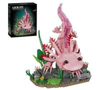 TaoLeLe Axolotl Juego de bloques de sujeción, 998 piezas, animales marinos, juguetes de construcción, bloques de construcción con base de pantalla, articulaciones móviles, kit de construcción STEM