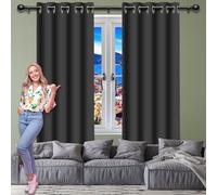 TAOLITAO Cortinas Opacas Dormitorio 1 Piezas 200 x 150 cm Isolanti Termiche Protezione Della Privacy Habitacion Cortinas Termicas para Ventanas Sala para Niños Sala Cuarto Baño, Gris Oscuro