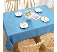 TAOLITAO Mantel Resistente 140 x 145 cm Impermeable y Antimanchas Mesa Impermeable Duradero, Protege La Mesa Adecuado para Cumpleaños Infantil, Exterior Jardin, Fiesta, Bodas, Navidad, Azul Cielo
