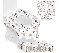 TAOPE Asiento para WC Desechable, Paquete de 40 Asientos de Inodoro Portátil, Asiento Higiénico Impermeable Tamaño Extra Grande para Niños Pequeños, Entrenamiento de Orinal, Baño Público y Viajes