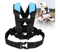 TAOPE Cinturón de Seguridad para Moto para Niños, Arnés Auxiliar Infantil para Padres-hijos Bicicleta de Montaña, Trineo, Moto, Cinturón Transpirable para Niños entre 2 y 5 años - Negro y azul