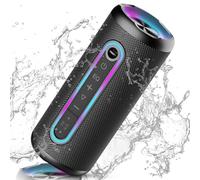 taopodo Altavoz Bluetooth 5.4, 30W Altavoz Portatil Potente con 3 Modos de Agudos/Medios/Graves, Luz LED de 5 Modos, 30H de Reproducción Bluetooth Speaker, Impermeable IPX7, Apoya Micro SD AUX(NO)