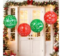 TaoQ C 4 pieza 40 cm Bolas inflables de Navidad bolas inflables al aire libre de Navidad para la decoración de la puerta delantera de las vacaciones del jardín del césped del jardín