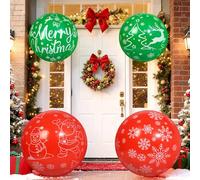 TaoQ C 4 pieza 81 cm, 60 cm Bolas inflables de Navidad bolas inflables al aire libre de Navidad para la decoración de la puerta delantera de las vacaciones del jardín del césped del jardín
