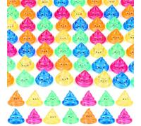 TaoQ C 60 Pieza Unicornio Poop Mini Unicornio Fiesta Favores Acrílico Poop Figuras Mini Unicornio Expresiones Decoraciones para Amigos Decoración de la Fiesta de Cumpleaños de la Familia
