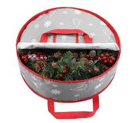 TaoQ C 75 cm bolsa de almacenamiento de coronas navideñas, contenedor de almacenamiento de guirnalda bolsa de almacenamiento de guirnaldas navideñas para decoración navideña de coronas, gris