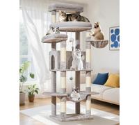 Taoqimiao Árbol para gatos de 71 pulgadas para gatos grandes de 20 libras +, 3 perchas gigantes, torre de árbol para gatos de varios niveles, condominio ampliado para gatos con 9 postes rascadores