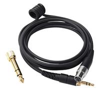 Taoricen Cable de audio de repuesto para Sennheiser HD490 Pro Auriculares, 3,5 mm a 4-pin XLR Cable OFC con Adaptador de 6,35 mm (2 m)