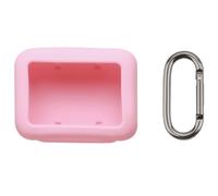 Taoricen Funda de Silicona para JBL GO 5, Portátil Resistente Golpes Estuche Protector con Gancho, Exterior Suave Cubierta (Rosa)