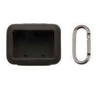 Taoricen Funda de Silicona para JBL GO 5, Portátil Resistente Golpes Estuche Protector con Gancho, Exterior Suave Cubierta (Negro)