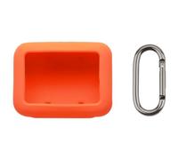 Taoricen Funda de Silicona para JBL GO 5, Portátil Resistente Golpes Estuche Protector con Gancho, Exterior Suave Cubierta (Naranja)