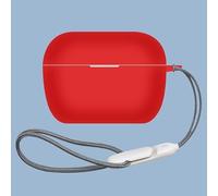 Taoricen Funda de Silicona para Sennheiser ACCENTUM Clip, Cubierta Completa Resistente al Polvo Estuche Protector con Gancho + Cordón (Rojo)