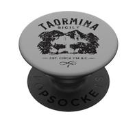Taormina Sicilia Italia Souvenir Diseño Envejecido PopSockets PopGrip Adhesivo