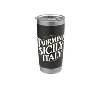 Taormina Sicilia Italia Souvenir Sicilia Siciliana Italia Vaso térmico de acero inoxidable de doble pared