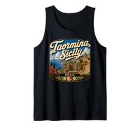 Taormina Sicilia Taormina Vacaciones a Sicilia Viajar Italiano Camiseta sin Mangas